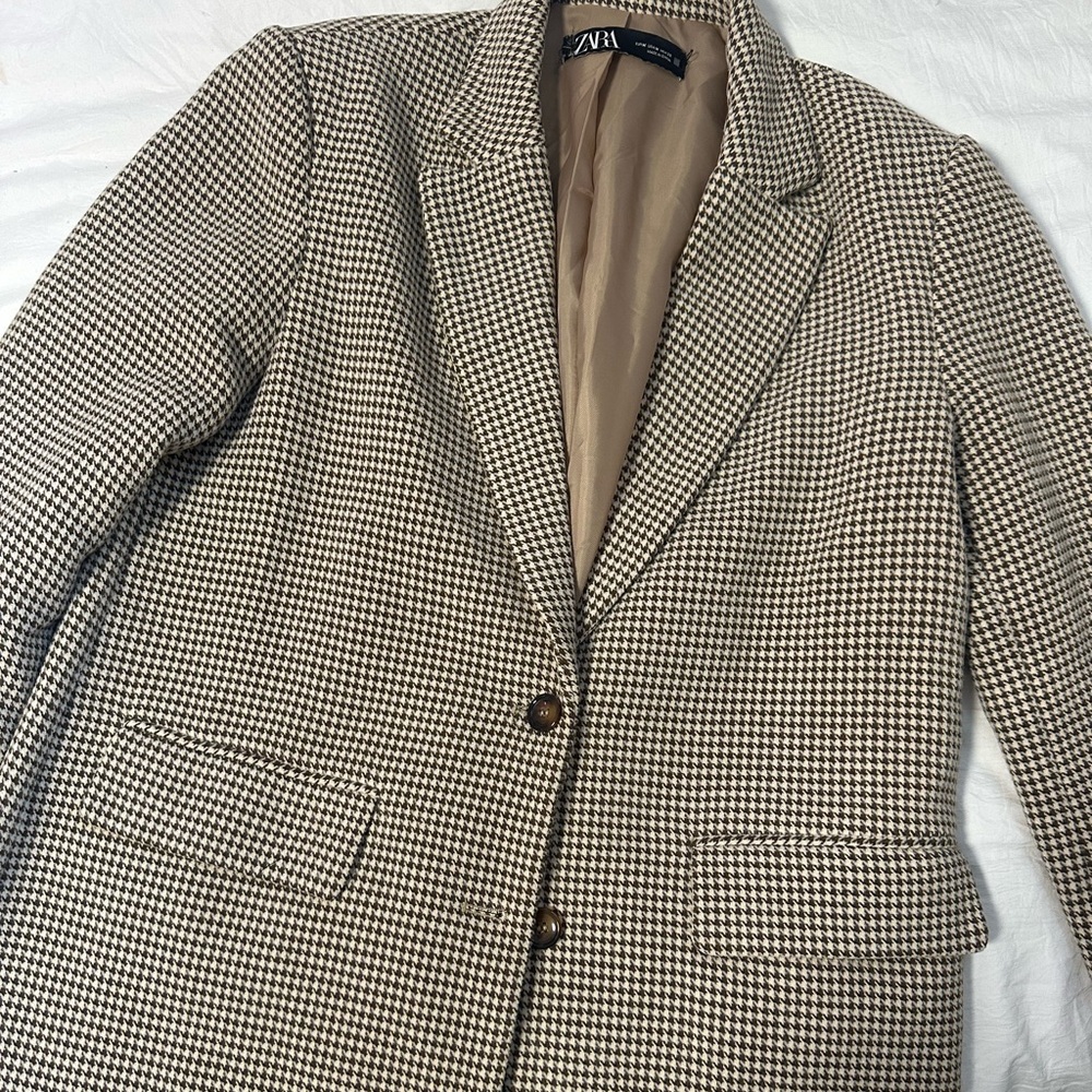 Zara Houndstooth Blazer